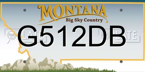G512DB Montana License Plate