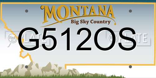 G512OS Montana License Plate