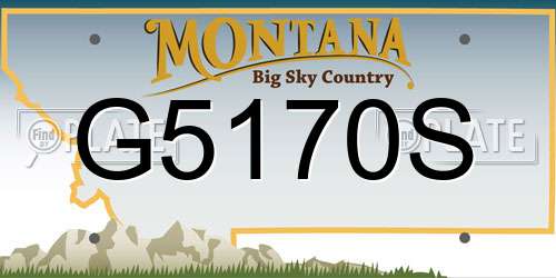 G5170S Montana License Plate