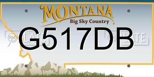 G517DB Montana License Plate