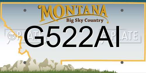 G522AI Montana License Plate