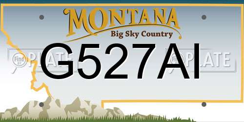 G527AI Montana License Plate
