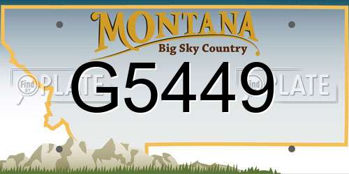 G5449 Montana License Plate