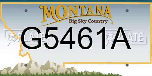 G5461A Montana License Plate