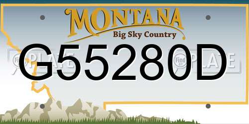 G55280D Montana License Plate