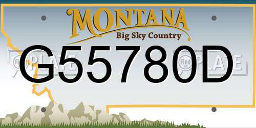 G55780D Montana License Plate