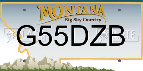 G55DZB Montana License Plate