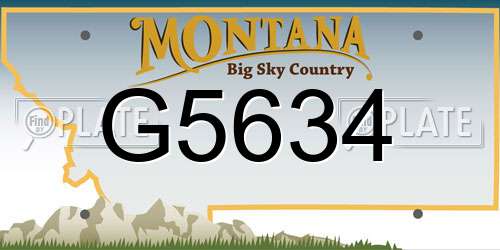 G5634 Montana License Plate