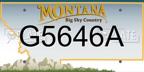 G5646A Montana License Plate