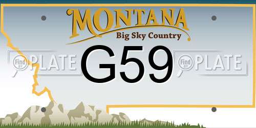 G59 Montana License Plate