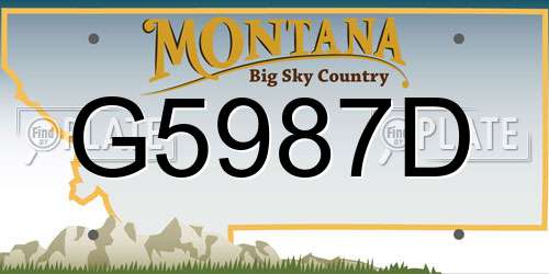 G5987D Montana License Plate