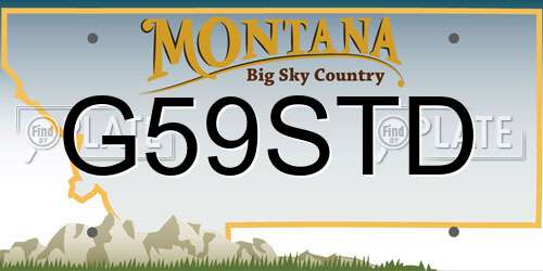 G59STD Montana License Plate