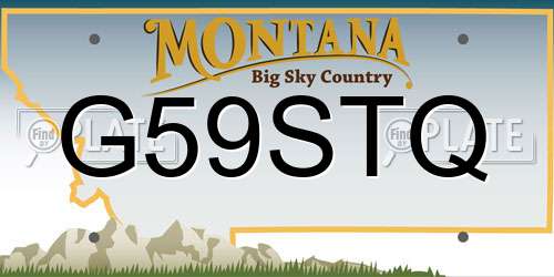 G59STQ Montana License Plate