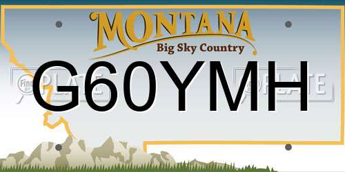 G60YMH Montana License Plate