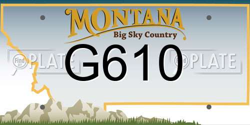 G610 Montana License Plate
