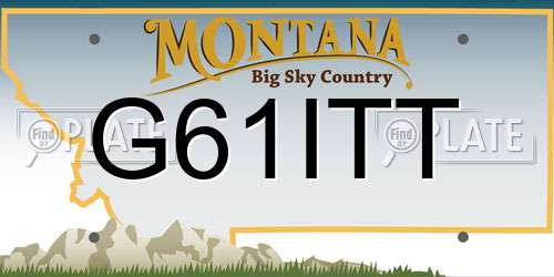 G61ITT Montana License Plate