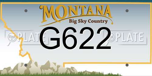G622 Montana License Plate