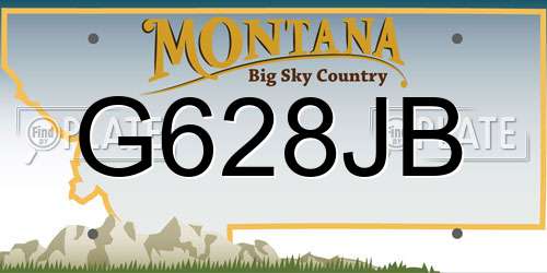 G628JB Montana License Plate