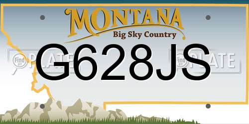 G628JS Montana License Plate