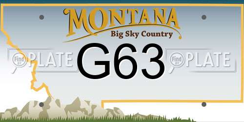 G63 Montana License Plate