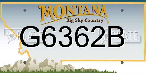 G6362B Montana License Plate