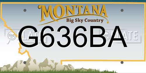 G636BA Montana License Plate