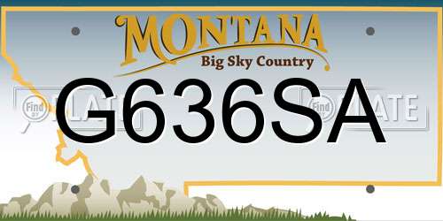 G636SA Montana License Plate