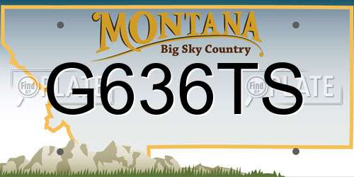 G636TS Montana License Plate