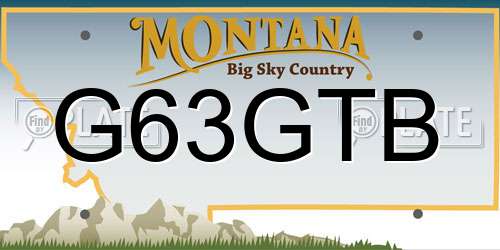 G63GTB Montana License Plate
