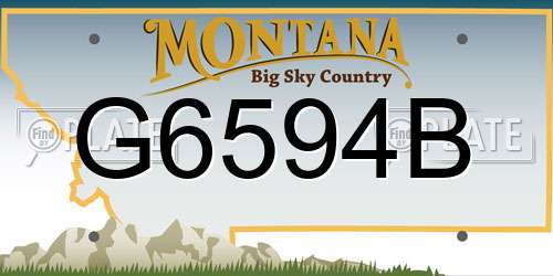 G6594B Montana License Plate
