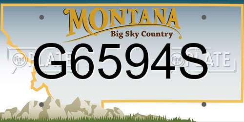 G6594S Montana License Plate