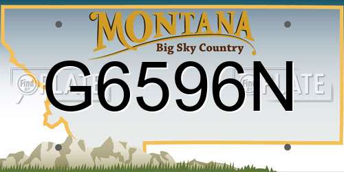G6596N Montana License Plate