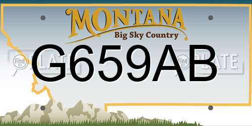 G659AB Montana License Plate