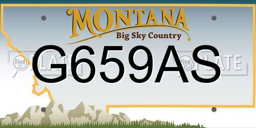 G659AS Montana License Plate