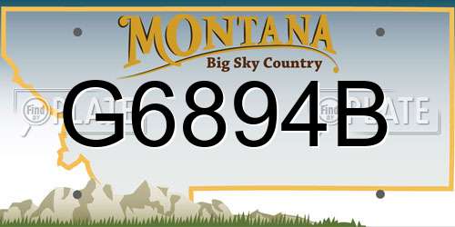 G6894B Montana License Plate