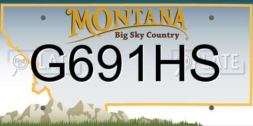 G691HS Montana License Plate