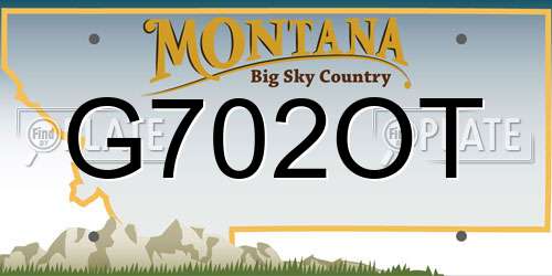 G702OT Montana License Plate