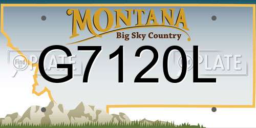 G7120L Montana License Plate