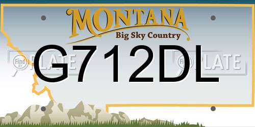 G712DL Montana License Plate
