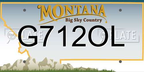 G712OL Montana License Plate