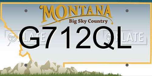 G712QL Montana License Plate