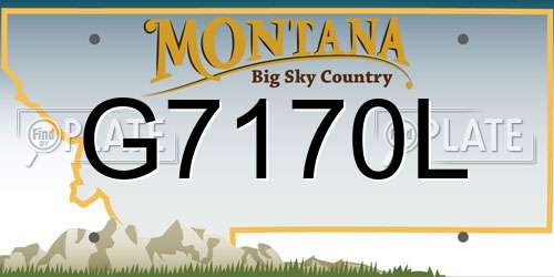 G7170L Montana License Plate