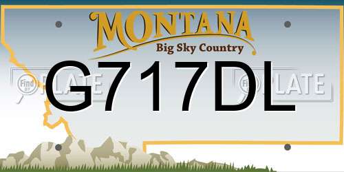 G717DL Montana License Plate