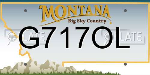 G717OL Montana License Plate