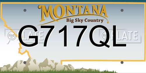 G717QL Montana License Plate