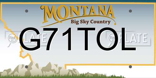 G71TOL Montana License Plate