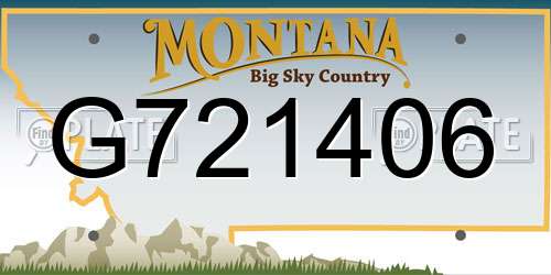G721406 Montana License Plate