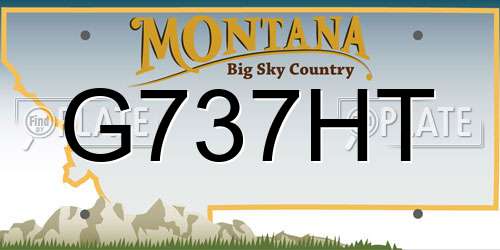 G737HT Montana License Plate