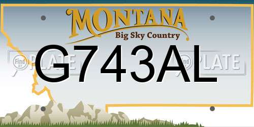 G743AL Montana License Plate