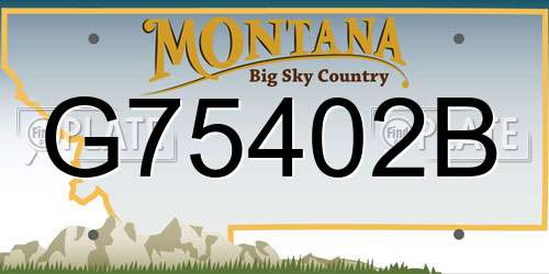 G75402B Montana License Plate